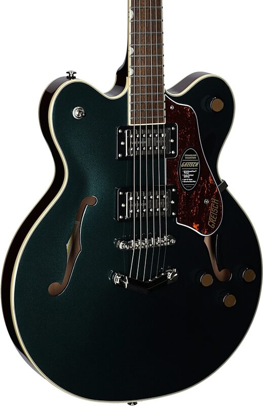 open zoom image for Gretsch G2622 Streamliner CB V Electric Guitar, Cadillac Green, Full Left Front