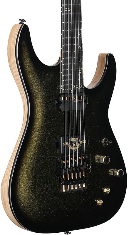 open zoom image for Schecter C-1 FR-S 50th Anniversary Electric Guitar, Gold Burst, Open Box (Very Good), Full Left Front