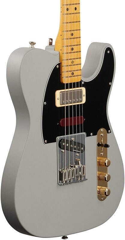 open zoom image for Fender Brent Mason Telecaster Electric Guitar, Maple Fingerboard (with Case), Primer Gray, Full Left Front