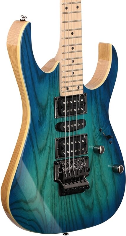 open zoom image for Ibanez RG470AHM Electric Guitar, Blue Moon Burst, Open Box (Good), Full Left Front