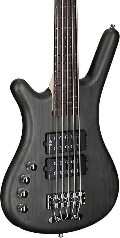 open zoom image for Warwick RockBass Corvette Basic 5 Left-Handed Bass Guitar, 5-String, Black, Full Left Front