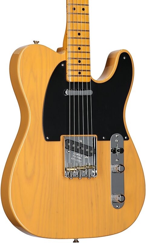 open zoom image for Fender American Vintage II 1951 Telecaster Electric Guitar, Maple Fingerboard (with Case), Butterscotch Blonde, Open Box (Very Good), Full Left Front