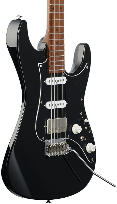 open zoom image for Ibanez AZ2204B Prestige Electric Guitar (with Case), Black, Full Left Front