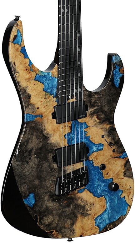 open zoom image for Legator Ninja 6 X Multi-Scale Guitar, Caribbean Blue, Open Box (Very Good), Full Left Front