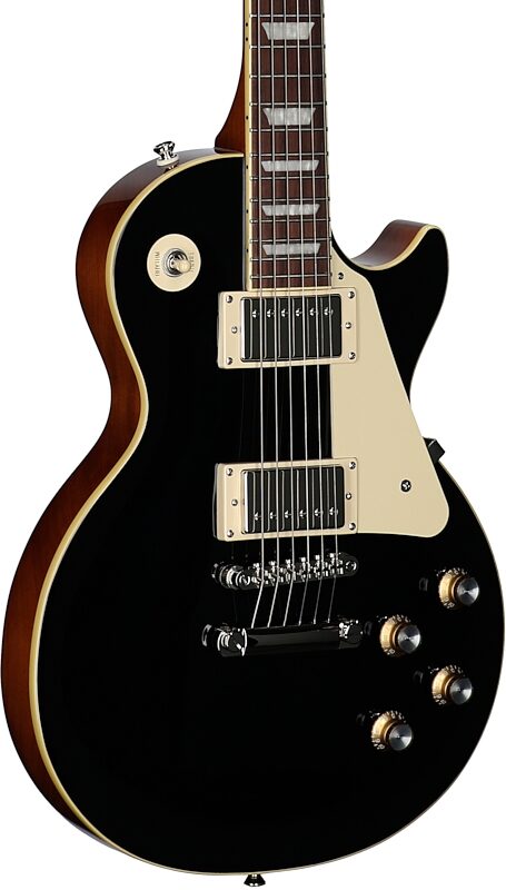 open zoom image for Epiphone Inspired by Gibson Les Paul Standard '60s Electric Guitar (with Gig Bag), Ebony, Open Box (Very Good), Full Left Front