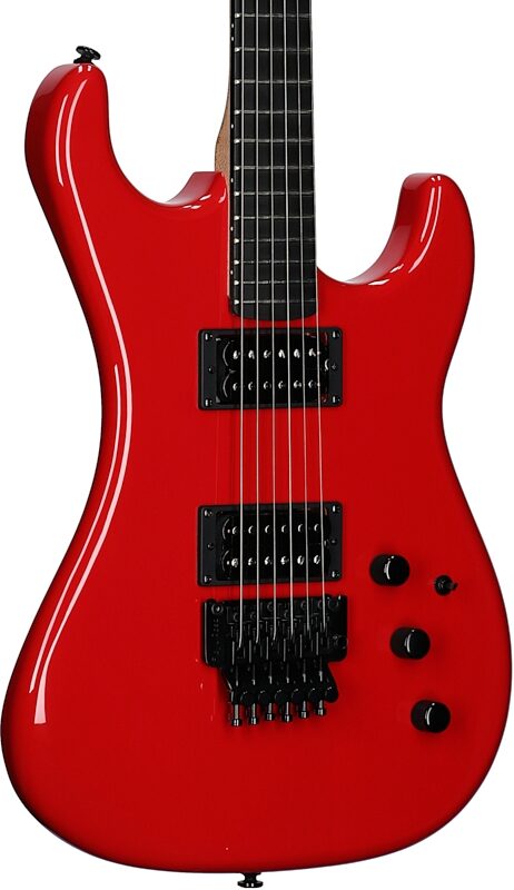 open zoom image for Kramer Pacer Carrera Electric Guitar, (with Gig Bag), Defender Red, Full Left Front