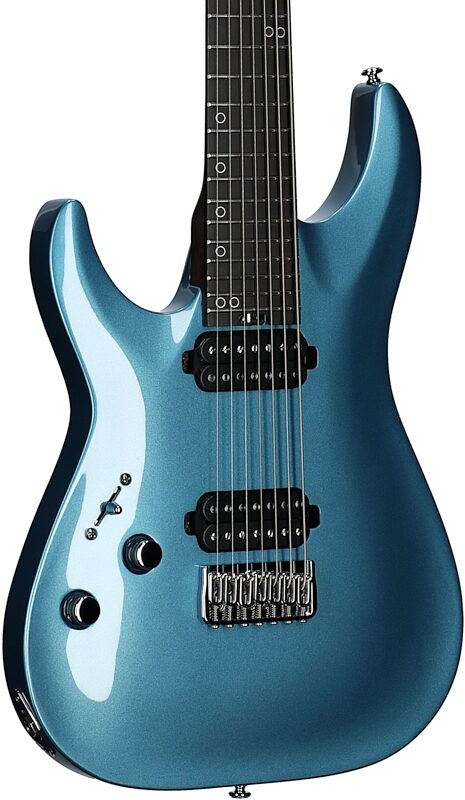 open zoom image for Schecter Aaron Marshall AM-7 Electric Guitar, 7-String, Left-Handed, Cobalt Slate, Full Left Front