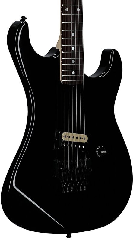 open zoom image for Kramer 1983 Baretta Reissue Electric Guitar (with Hard Case), Ebony, Rosewood Fretboard, Open Box (Very Good), Full Left Front