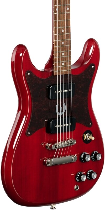 open zoom image for Epiphone Wilshire Electric Guitar, Cherry, Full Left Front