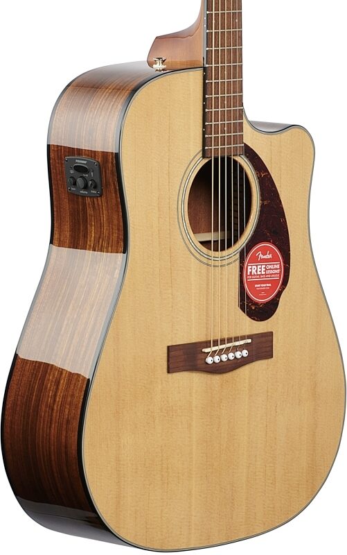 open zoom image for Fender CD-140SCE Dreadnought Acoustic-Electric Guitar, with Walnut Fingerboard (and Case), Natural, Full Left Front