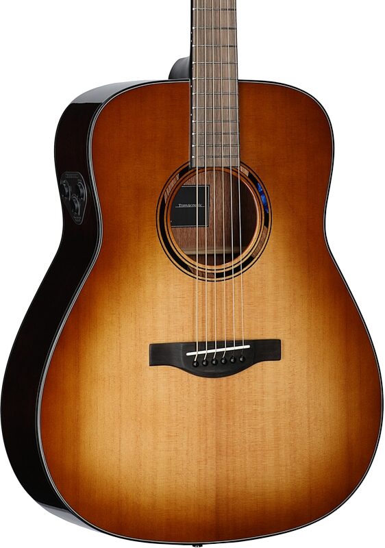 open zoom image for Yamaha TAG1E Transacoustic Dreadnought Acoustic-Electric Guitar (with Gig Bag), Sand Burst, Full Left Front