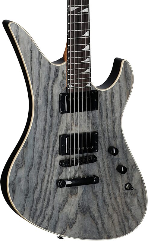 open zoom image for Schecter Avenger Standard Electric Guitar, Charcoal Satin, Full Left Front