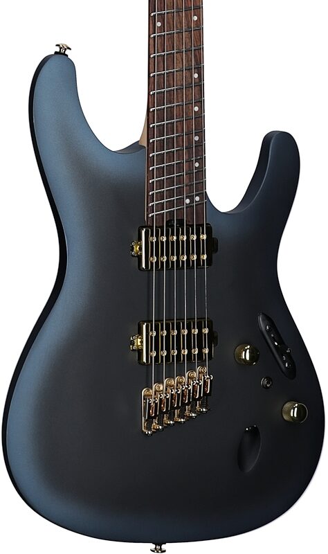 open zoom image for Ibanez SML721 Multi-scale Electric Guitar, Midnight Arctic Ocean, Full Left Front