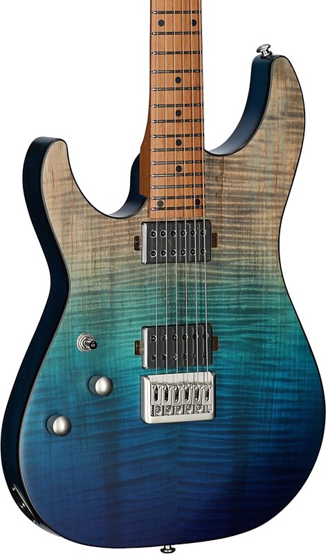 open zoom image for Schecter C-1 Standard Plus Electric Guitar, Left-Handed, Blue Fade, Open Box (Very Good), Full Left Front