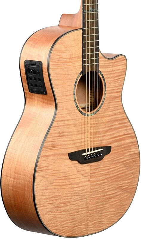 open zoom image for Luna High Tide Mahogany GC Acoustic-Electric Guitar, New, Full Left Front