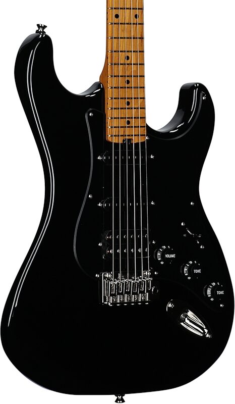 open zoom image for Kramer Pacer Deluxe GT Electric Guitar (with Gig Bag), Intruder Black, Full Left Front
