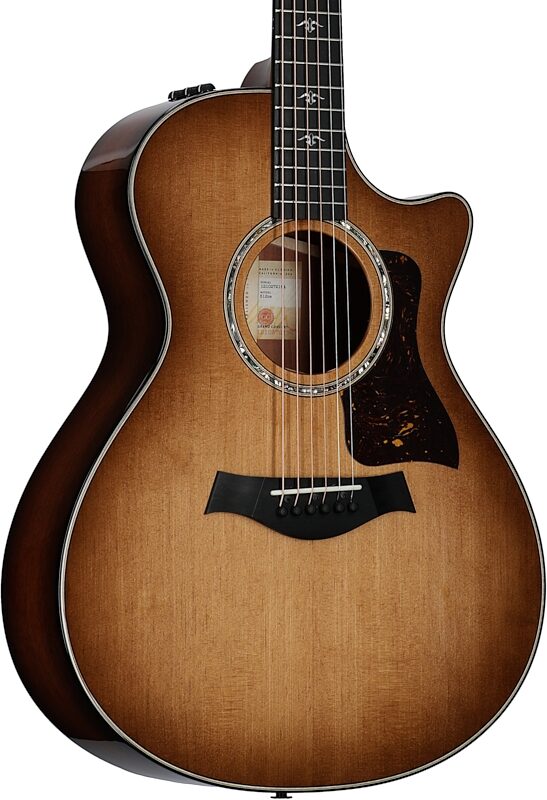 open zoom image for Taylor 512ce Grand Concert Acoustic-Electric Guitar (with Case), Urban Iron Bark, Full Left Front