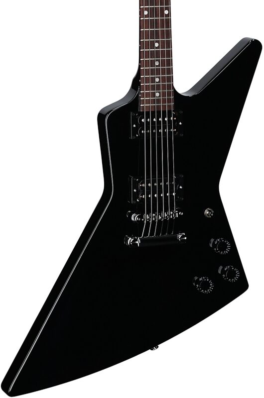 open zoom image for Gibson 80s Explorer Electric Guitar (with Case), Ebony, Full Left Front