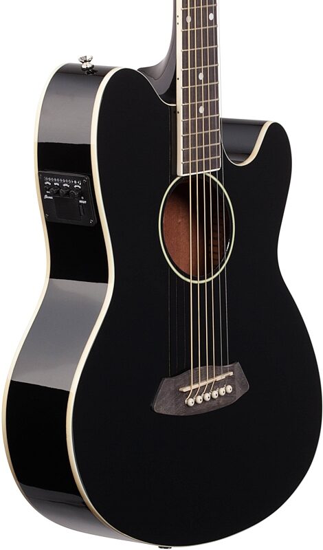 open zoom image for Ibanez TCY10E Talman Cutaway Acoustic-Electric Guitar, Black, Full Left Front
