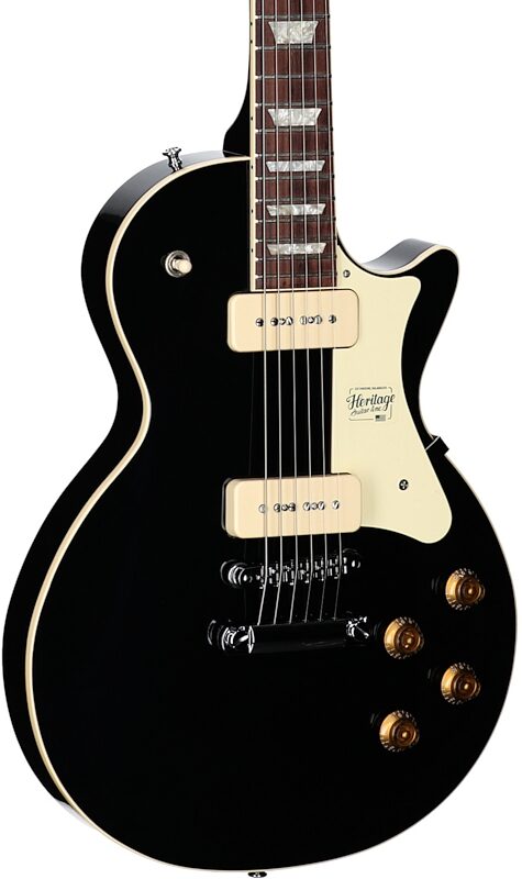 open zoom image for Heritage Standard H-150 P90 Electric Guitar (with Case), Ebony, Full Left Front