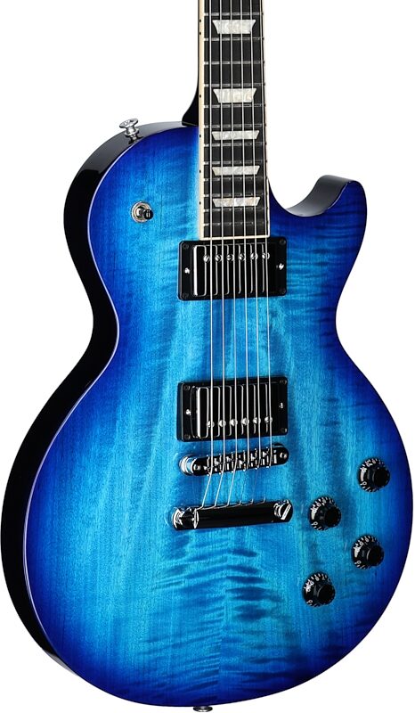 open zoom image for Gibson Les Paul Studio Session Electric Guitar (with Soft Case), Cobalt Burst, Full Left Front