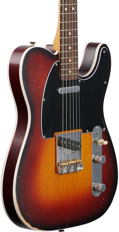 open zoom image for Fender Jason Isbell Custom Telecaster Electric Guitar (with Gig Bag), Chocolate Sun Burst, Full Left Front