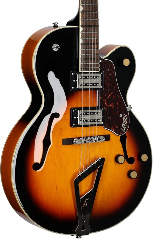 open zoom image for Gretsch G2420 Streamliner Hollowbody Electric Guitar, Aged Brooklyn Burst, Full Left Front