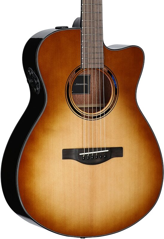open zoom image for Yamaha TAS1 C Transacoustic Concert Acoustic-Electric Guitar (with Gig Bag), Sand Burst, Open Box (Very Good), Full Left Front