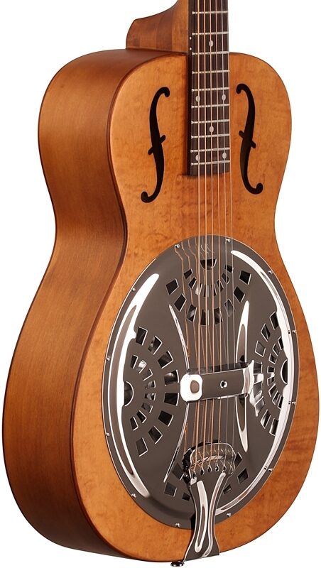 open zoom image for Epiphone Dobro Hound Dog Roundneck Resonator Guitar, Vintage Brown, Full Left Front