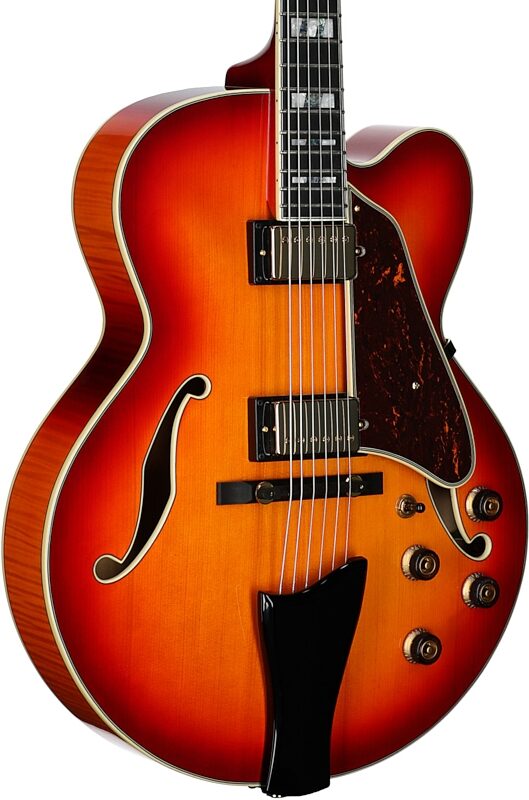 open zoom image for Ibanez AF115 Artstar Hollowbody Electric Guitar (with Case), Aged Whiskey Burst, Open Box (Very Good), Full Left Front