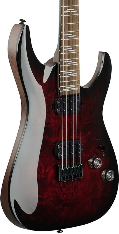 open zoom image for Schecter Omen Elite-6 Electric Guitar, Black Cherry Burst, Full Left Front