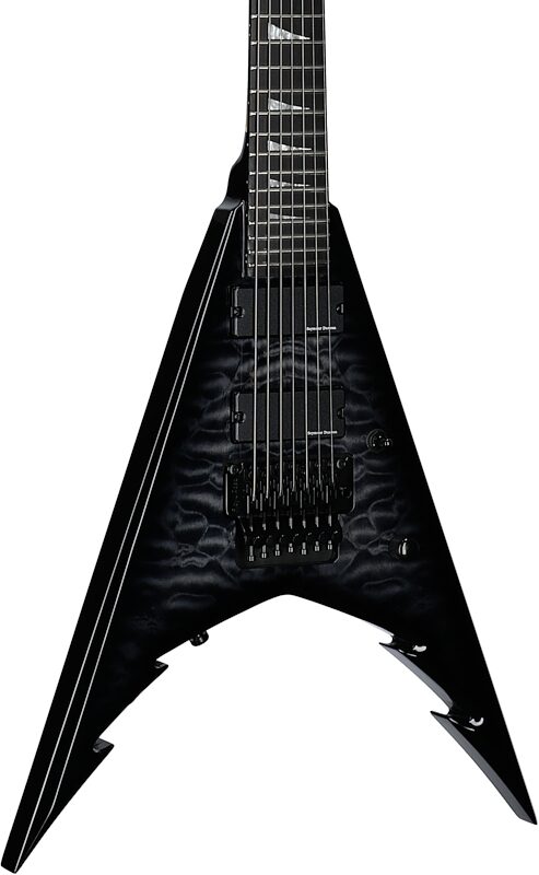 open zoom image for Jackson Corey Beaulieu King V KV7Q Electric Guitar, 7-String, Black, Full Left Front