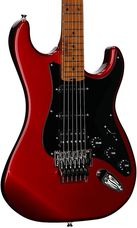 open zoom image for Kramer Pacer Deluxe Electric Guitar (with Gig Bag), Ruby Red Metallic, Full Left Front