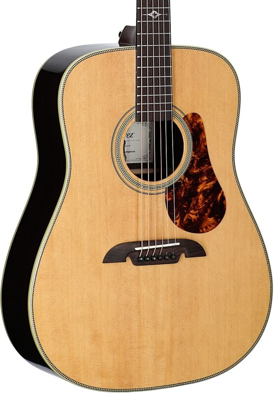 open zoom image for Alvarez MD70EBG Masterworks Herringbone Dreadnought Acoustic-Electric Guitar, New, Full Left Front