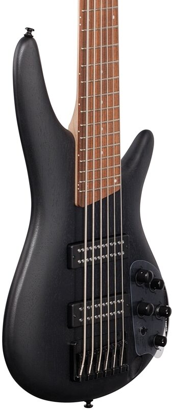 open zoom image for Ibanez SR306E Electric Bass, 6-String, Weathered Black, Full Left Front