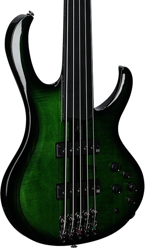 open zoom image for Ibanez SDGB1 Steve DiGiorgio Electric Bass, Dark Moss Burst, Full Left Front
