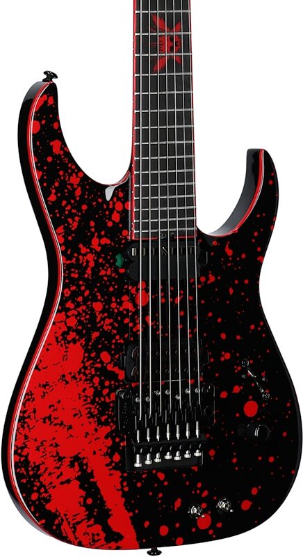 open zoom image for Schecter Sullivan King Banshee 7FR-S Electric Guitar, Obsidian, Full Left Front