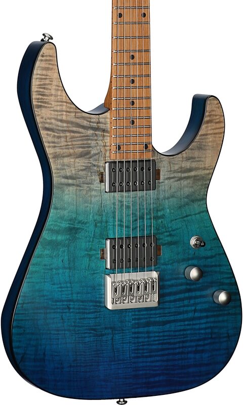 open zoom image for Schecter C-1 Standard Plus Electric Guitar, Maple Fingerboard, Blue Fade, Full Left Front