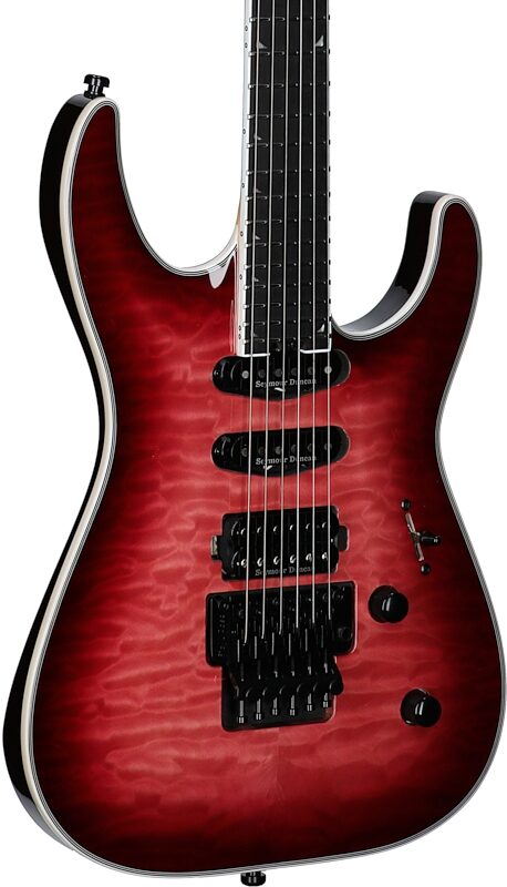 open zoom image for Jackson Pro Plus Soloist SLA3Q Electric Guitar (with Gig Bag), Fuchsia Burst, Full Left Front