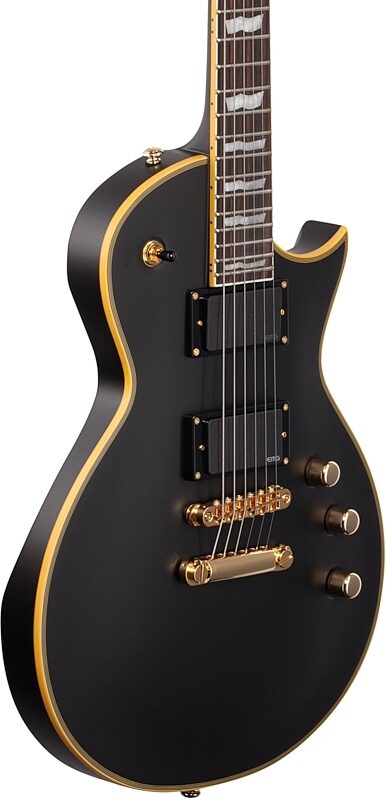 open zoom image for ESP LTD EC-1000 Deluxe Series Electric Guitar, Vintage Black, with EMG Pickups, Full Left Front
