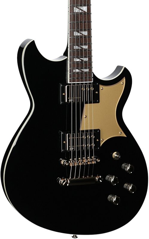 open zoom image for Reverend Kyle Shutt II Electric Guitar, Midnight Black, Full Left Front