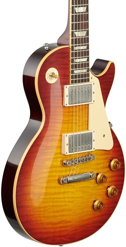 open zoom image for Gibson Custom 1959 Les Paul Standard Murphy Lab Ultra Light Aged Electric Guitar (with Case), Sunrise Tobacco Burst, Full Left Front