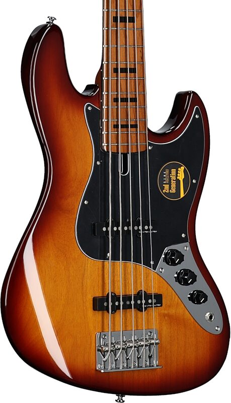 open zoom image for Sire Marcus Miller V5 Electric Bass, 5-String, Tobacco Sunburst, Full Left Front