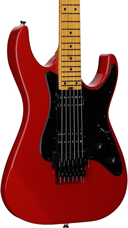 open zoom image for Kramer Volante HHFR Electric Guitar (with Gig Bag), Defender Red, Full Left Front