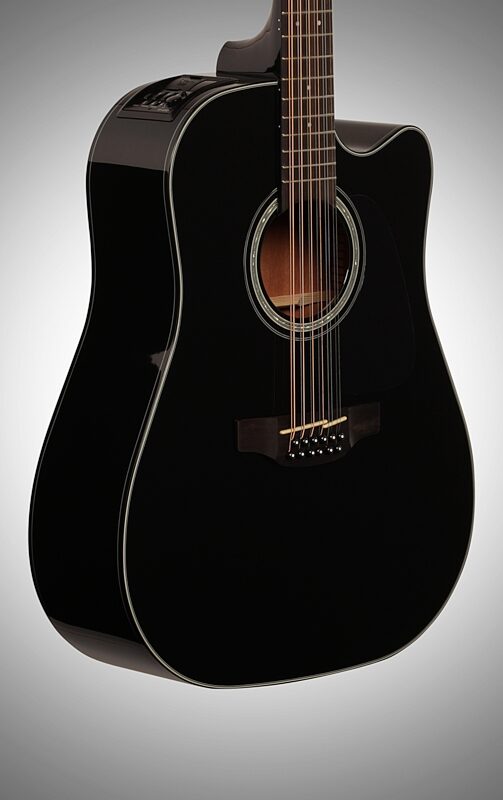 open zoom image for Takamine GD30CE Cutaway Acoustic-Electric Guitar, 12-String, Black, Full Left Front