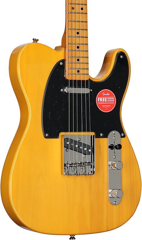 open zoom image for Squier Classic Vibe '50s Telecaster Electric Guitar, Butterscotch Blonde, Full Left Front