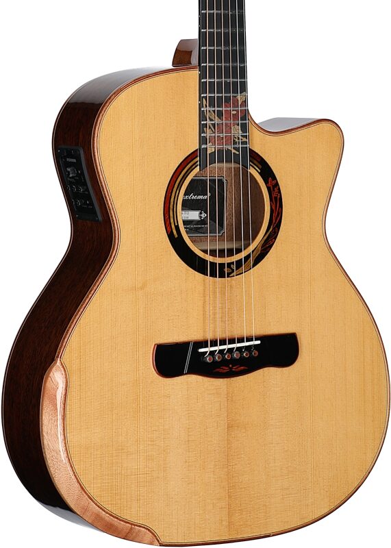 open zoom image for Merida Autumn Grand Auditorium Acoustic-Electric Guitar (with Gig Bag), New, Full Left Front