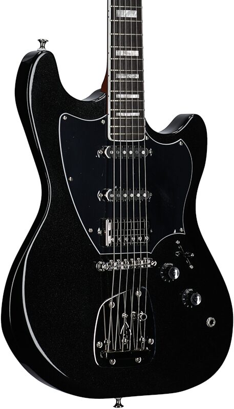 open zoom image for Guild Surfliner Deluxe Electric Guitar, Black Metallic, Full Left Front