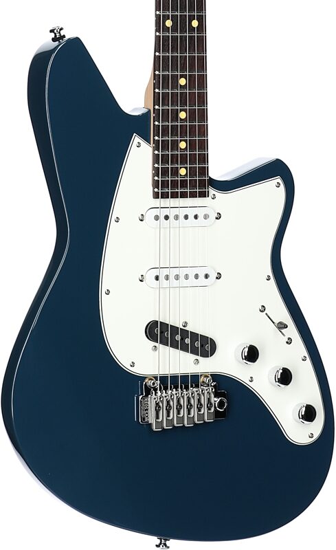 open zoom image for Reverend Six Gun TL Electric Guitar, High Tide Blue, Open Box (Very Good), Full Left Front