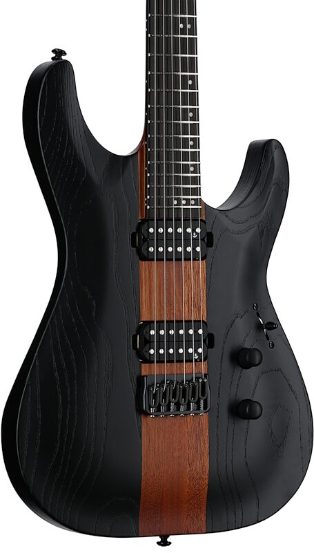 open zoom image for Schecter Rob Scallon C-1 Electric Guitar, Satin Dark Burst, Full Left Front